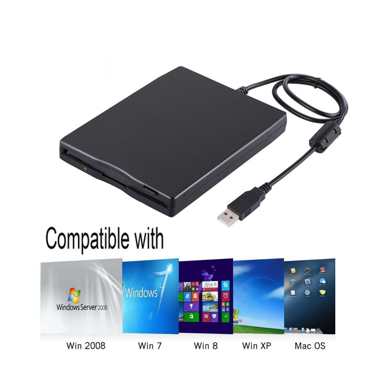 Leitor portátil externo de disquetes USB 3,5 polegadas 1,44MB FDD para portátil, desktop