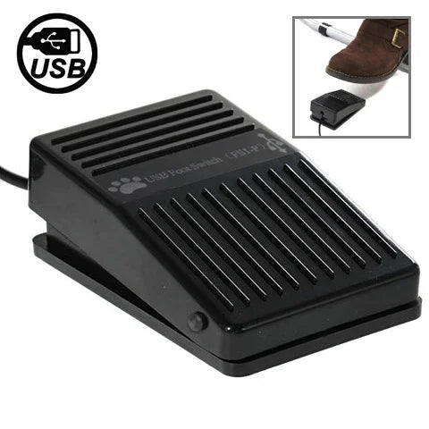 Pedal de controlo USB para jogos, adaptador de teclado para computador, 1 interruptor de pé