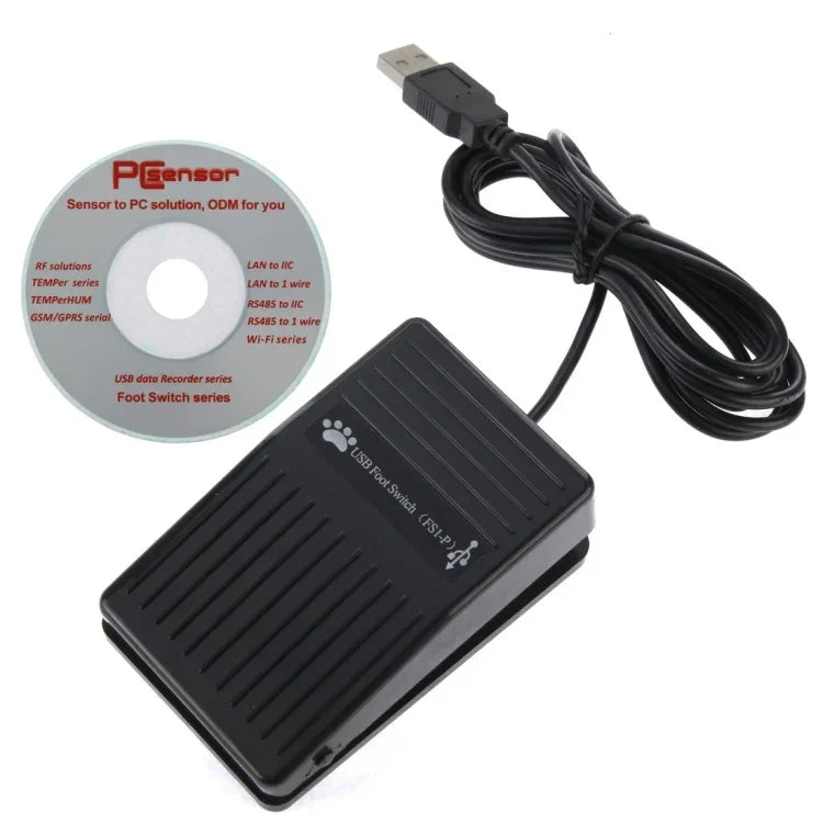 Pedal de controlo USB para jogos, adaptador de teclado para computador, 1 interruptor de pé