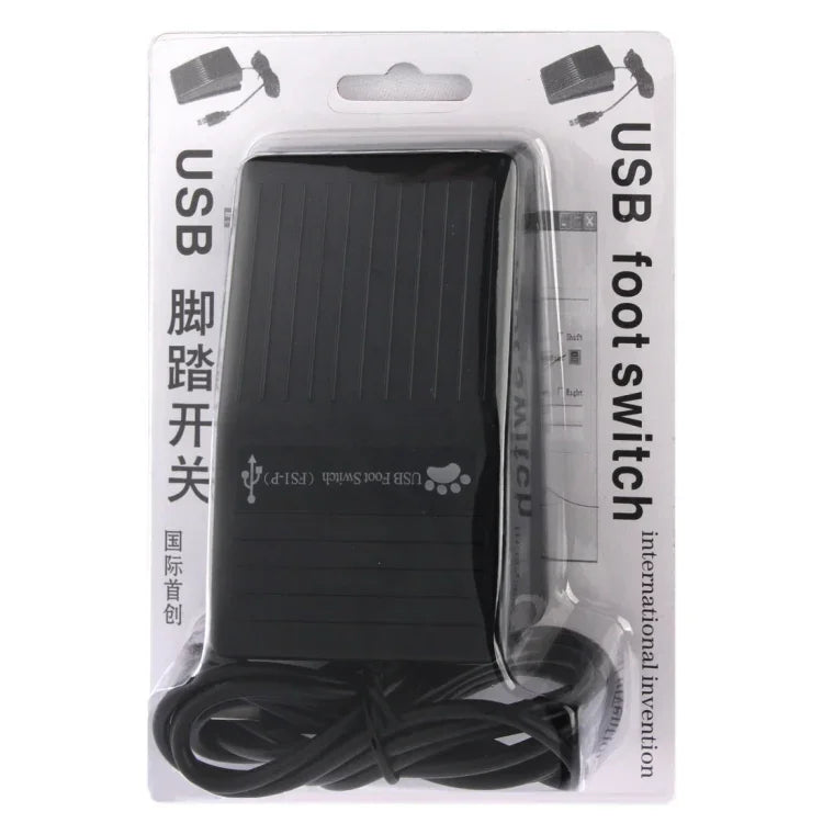 Pedal de controlo USB para jogos, adaptador de teclado para computador, 1 interruptor de pé