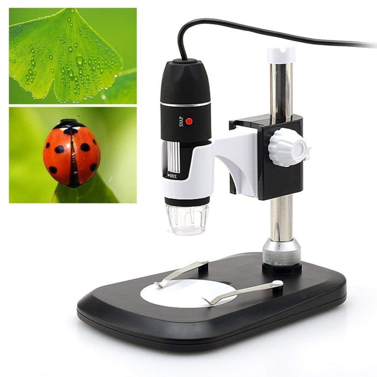 Microscópio Digital USB DMS-MDS800 40X-800X com Sensor de Imagem 2.0MP, 8 LEDs e Suporte Profissional, 40X-800X