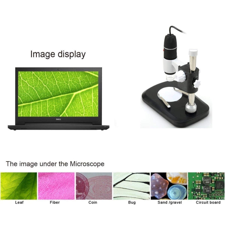 Microscópio Digital USB DMS-MDS800 40X-800X com Sensor de Imagem 2.0MP, 8 LEDs e Suporte Profissional, 40X-800X