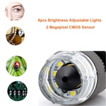 Microscópio Digital USB DMS-MDS800 40X-800X com Sensor de Imagem 2.0MP, 8 LEDs e Suporte Profissional, 40X-800X