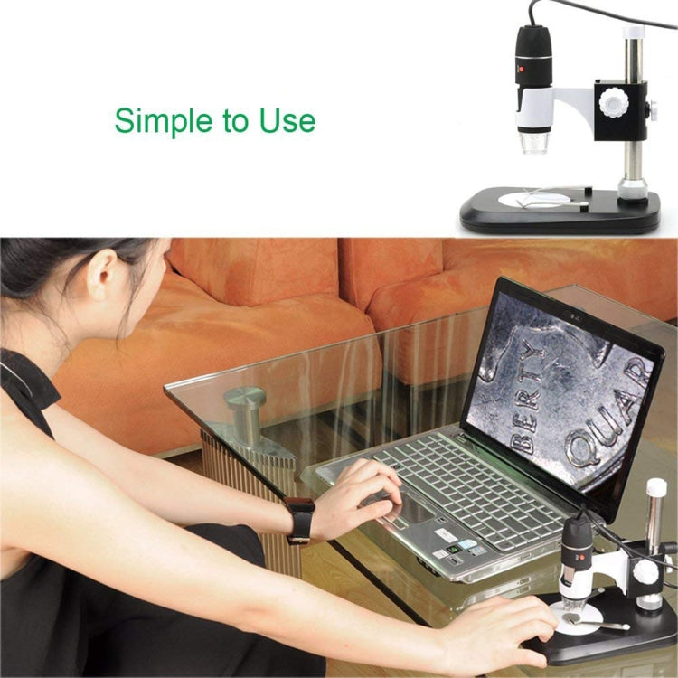Microscópio Digital USB DMS-MDS800 40X-800X com Sensor de Imagem 2.0MP, 8 LEDs e Suporte Profissional, 40X-800X
