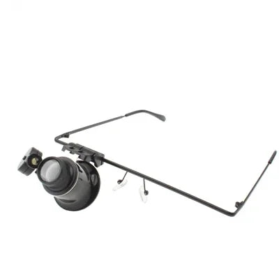 Lupa para Reparação de Relógios Tipo Óculos com Luz LED, 20X, 9892A