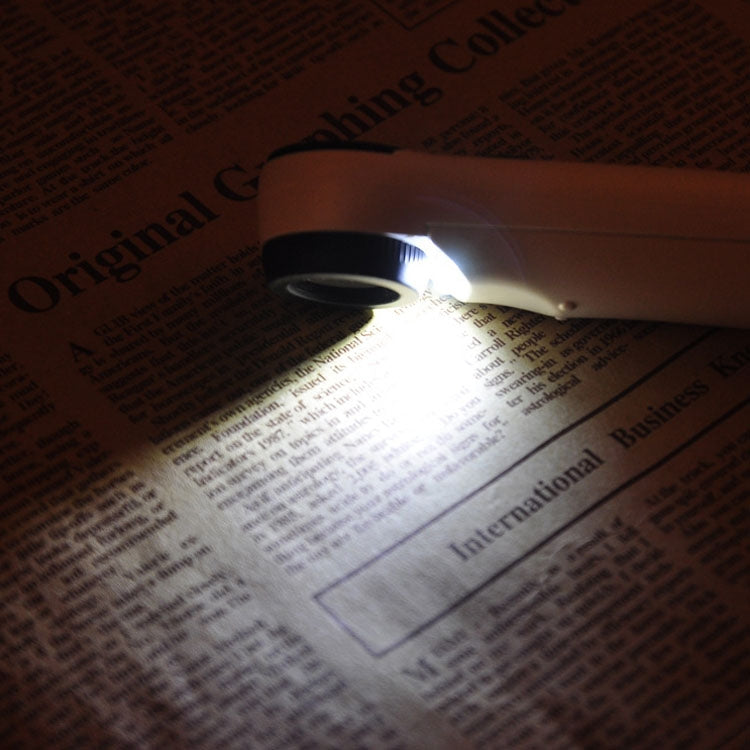 Lupa Portátil Estilo Ponto de Exclamação 40X com Luz LED Dupla, 40X