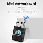 Adaptador de rede USB Nano sem fios 300Mbps 802.11N, cartão adaptador