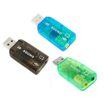 Adaptador de placa de som externa USB DSP 5.1 canal mono (cor entregue aleatoriamente)