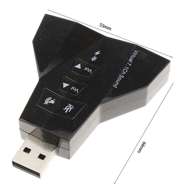 Adaptador de Som USB 2.1 Canais (Microfone USB Duplo, Auscultadores USB Duplos)