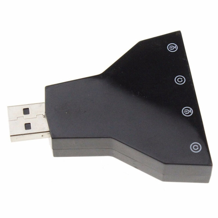 Adaptador de Som USB 2.1 Canais (Microfone USB Duplo, Auscultadores USB Duplos)