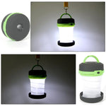 Lanterna LED Retrátil com 3 Modos, Lâmpada para Tenda