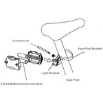 Luz Frontal para Bicicleta Resistente à Água com 5 LEDs + Lanterna Traseira de Segurança, Luz Frontal para Bicicleta + Lanterna Traseira de Segurança