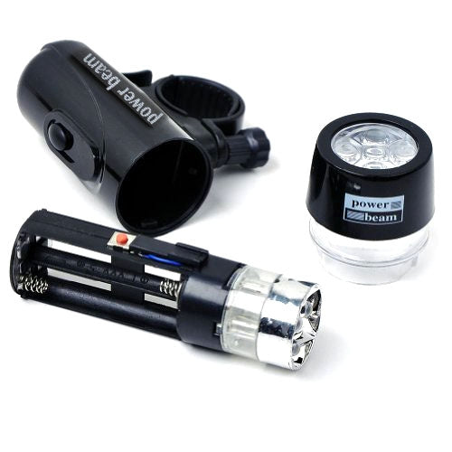 Luz Frontal para Bicicleta Resistente à Água com 5 LEDs + Lanterna Traseira de Segurança, Luz Frontal para Bicicleta + Lanterna Traseira de Segurança