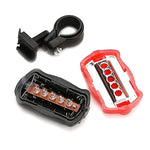 Luz Frontal para Bicicleta Resistente à Água com 5 LEDs + Lanterna Traseira de Segurança, Luz Frontal para Bicicleta + Lanterna Traseira de Segurança