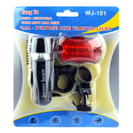 Luz Frontal para Bicicleta Resistente à Água com 5 LEDs + Lanterna Traseira de Segurança, Luz Frontal para Bicicleta + Lanterna Traseira de Segurança