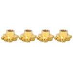 Universal 8mm Dollar Style Plastic Car Tire Valve Caps, Pack of 4, Dollar Style