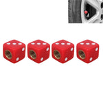 Universal 8mm Dice Style Plastic Car Tire Valve Caps, Pack of 4, Dice Shape 3, Dice Shape 3 Magenta, Dice Style 3