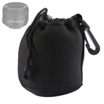 Bolsa de Transporte para Lente de Câmara SLR em Neopreno com Mosquetão, Tamanho: 8x10cm, Tamanho: 8x10cm