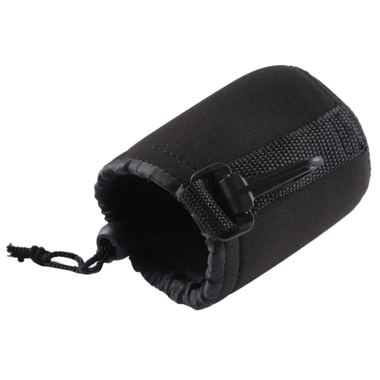 Bolsa de Transporte para Lente de Câmara SLR em Neopreno com Mosquetão, Tamanho: 8x10cm, Tamanho: 8x10cm