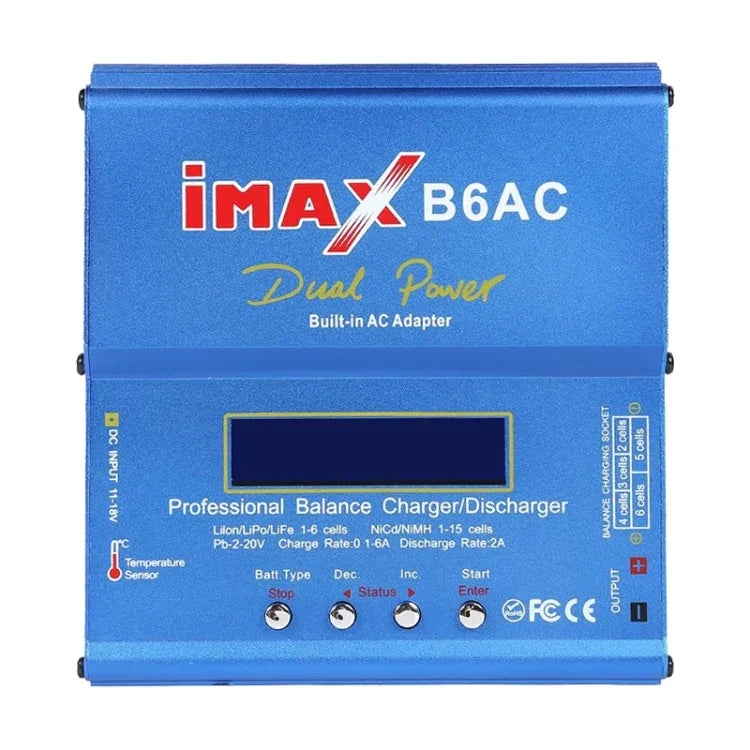 Carregador de Balanço de Bateria RC iMAX B6AC com Ecrã LCD de 2.6 polegadas (100-240V / Ficha EU), B6AC