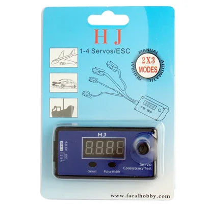 Testador Digital de Servo HJ / Testador de Consistência ESC para Helicóptero R/C, Testador Digital de Servo HJ