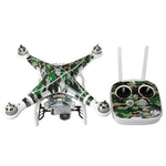 Kit de Autocolantes em PVC Imitando Fibra de Carbono 4D Resistente à Água para DJI Phantom 3 Quadcopter, Comando Remoto e Bateria