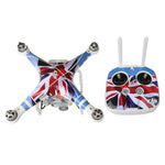 Kit de Autocolantes em PVC Imitando Fibra de Carbono 4D Resistente à Água para DJI Phantom 3 Quadcopter, Comando Remoto e Bateria