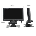 Monitor de Carro de 7,0 polegadas / Monitor de Câmaras de Vigilância com Suporte de Ângulo Ajustável e Comando à Distância, Entrada de Vídeo Dupla, 7,0 polegadas, Entrada de Vídeo Dupla