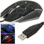 Rato de jogos ótico com fio USB 6D para computador PC portátil, USB 6D