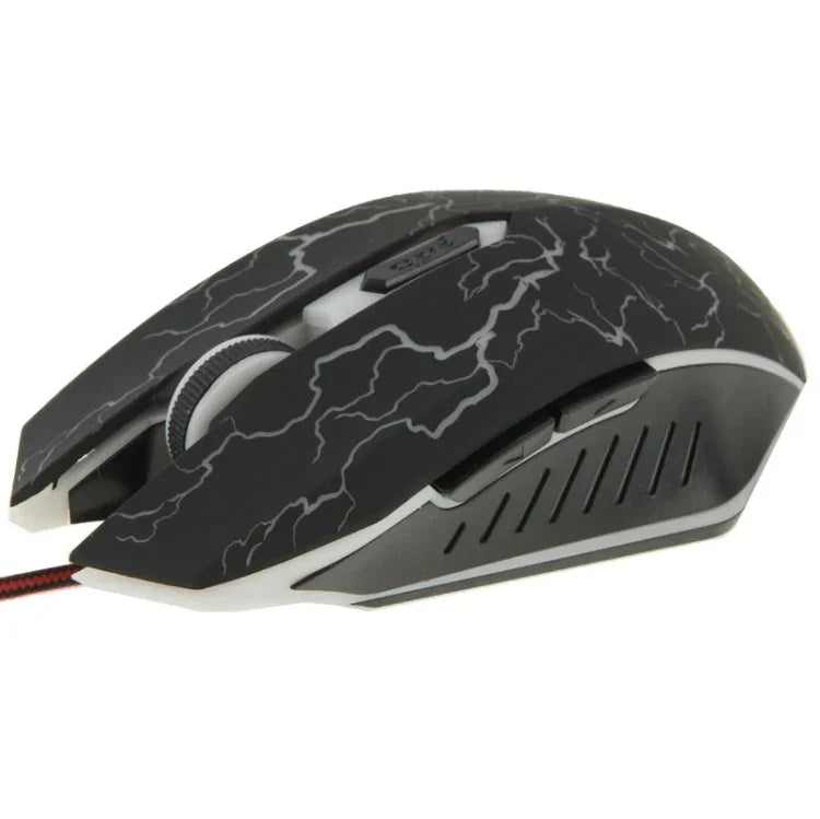 Rato de jogos ótico com fio USB 6D para computador PC portátil, USB 6D