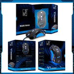 Rato Óptico Gaming USB com Fio T7, 3 Cores Alteráveis, 1200 DPI 1600 DPI 2400 DPI, T7
