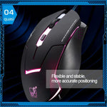 Rato Óptico Gaming USB com Fio T7, 3 Cores Alteráveis, 1200 DPI 1600 DPI 2400 DPI, T7