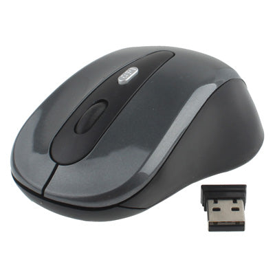 Rato Óptico Sem Fios 2.4GHz com Receptor USB, Plug and Play, Distância de Trabalho até 10 Metros