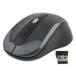 Rato Óptico Sem Fios 2.4GHz com Receptor USB, Plug and Play, Distância de Trabalho até 10 Metros