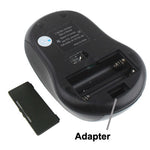 Rato Óptico Sem Fios 2.4GHz com Receptor USB, Plug and Play, Distância de Trabalho até 10 Metros