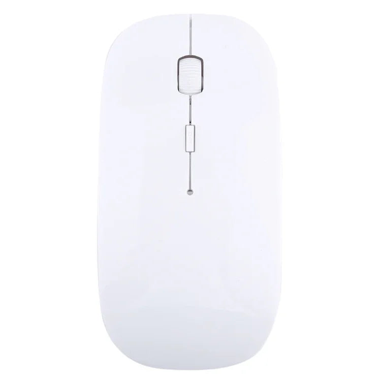 Rato Óptico Laser Ultra-fino Sem Fios 2.4GHz com Recetor USB Mini, Plug and Play