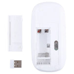 Rato Óptico Laser Ultra-fino Sem Fios 2.4GHz com Recetor USB Mini, Plug and Play