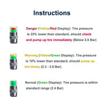 4 PCS 2.4 Bar Tire Pressure Detection Screw Cap, Tire Pressure Detection Screw Cap