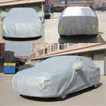Capa de Carro Hatchback PEVA Anti-Pó, Impermeável e à Prova de Sol com Faixas de Aviso, Adequada para Carros até 4,5m (177 polegadas) de Comprimento, 177 polegadas (XL)