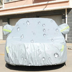 PEVA Anti-Dust Waterproof Sunproof Hatchback Car Cover with Warning Strips, 199inch (XXL)