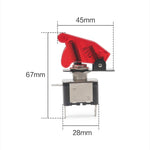 Flip Cover Nitrous Arming Switch with Green LED Indicator , Green