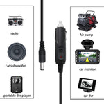 Adaptador de Alimentação DC 2A 5.5 x 2.1mm com Cabo Enrolado para Carro, Comprimento: 40-140cm, 5.5 x 2.1mm
