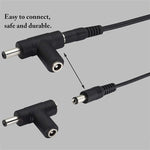 Adaptador de Alimentação DC 2A 5.5 x 2.1mm com Cabo Enrolado para Carro, Comprimento: 40-140cm, 5.5 x 2.1mm
