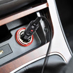 Adaptador de Alimentação DC 2A 5.5 x 2.1mm com Cabo Enrolado para Carro, Comprimento: 40-140cm, 5.5 x 2.1mm