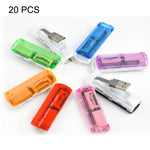 Leitor de Cartões USB 2.0 Multi, Suporta Cartões SD/MMC, MS, TF, M2