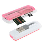 Leitor de Cartões USB 2.0 Multi, Suporta Cartões SD/MMC, MS, TF, M2