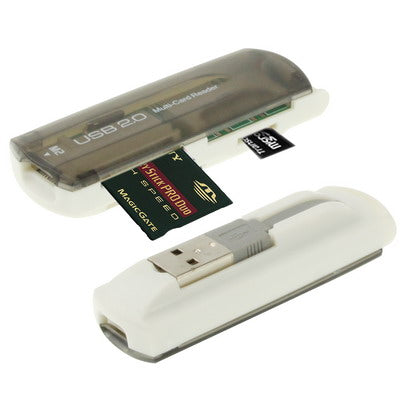Leitor de Cartões USB 2.0 Multi, Suporta Cartões SD/MMC, MS, TF, M2