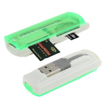 Leitor de Cartões USB 2.0 Multi, Suporta Cartões SD/MMC, MS, TF, M2