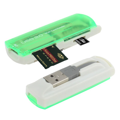 Leitor de Cartões USB 2.0 Multi, Suporta Cartões SD/MMC, MS, TF, M2