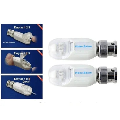 2 UN Balun de Vídeo de Rede UTP CAT5 para Câmara CCTV BNC DVR O-611, 206A